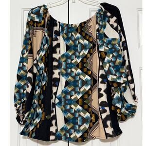 Emma Rose Blousy Sweater Knit Top, Size L
